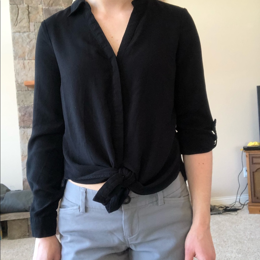Black Button Down - Picture 2 of 4